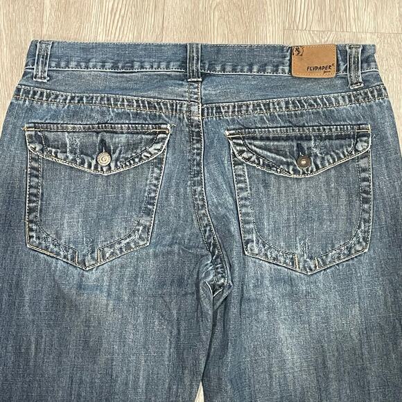 Mens Jeans 33x30 Distressed Y2K 90s Grungy Streetwear Skater Relaxed Fit Casual - Picture 8 of 9